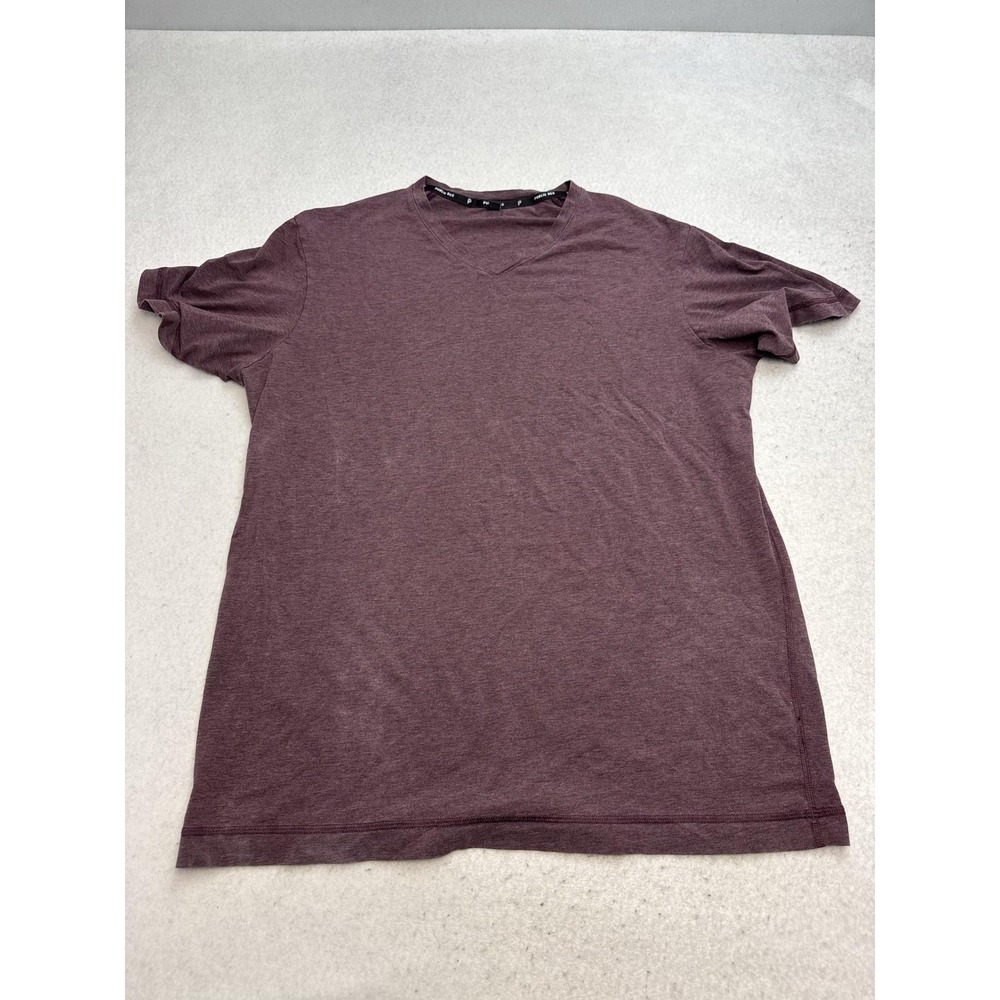 Public Rec Shirt Mens XL Maroon V‎ Neck Short Sleeve Soft Lightweight Tee Casual